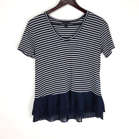 J. Crew Pleated Chiffon Hem Shirt - Picture 5 of 6